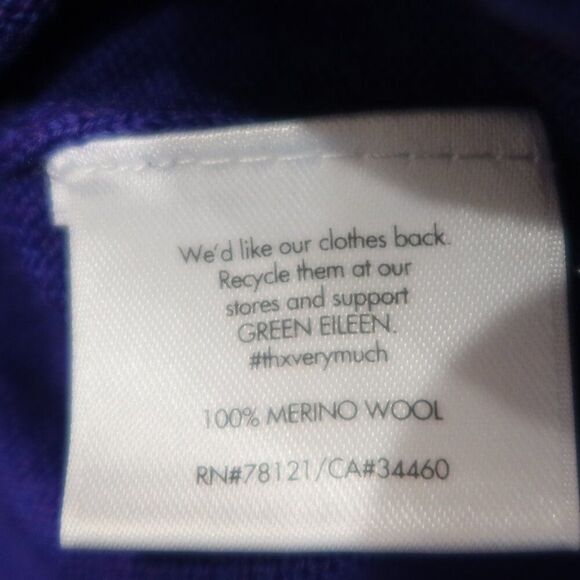 Eileen Fisher 100% Merino Wool Tunic sweater pullover blue cozy casual layer PM - Picture 8 of 13